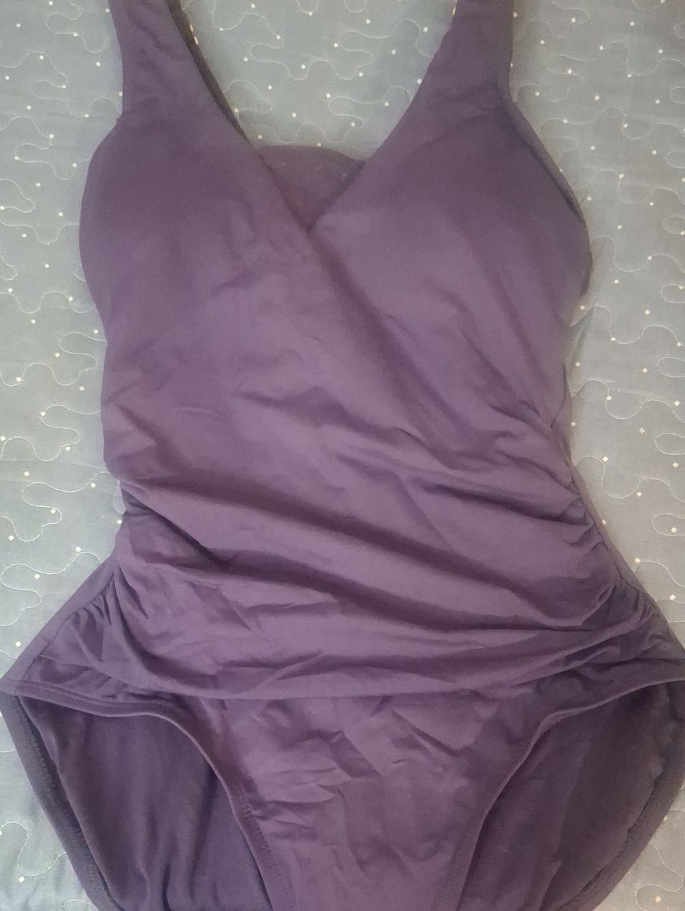 Lands' End Purple Women's One-Piece Swimsuit size small